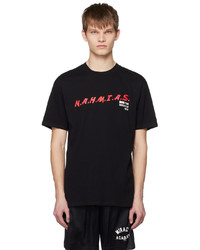 T-shirt girocollo stampata nera di Nahmias