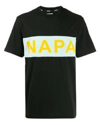 T-shirt girocollo stampata nera di Napapijri