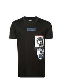 T-shirt girocollo stampata nera di Newams