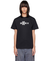 T-shirt girocollo stampata nera di Noah