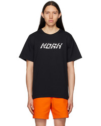 T-shirt girocollo stampata nera di Noah