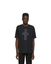 T-shirt girocollo stampata nera di Noah NYC
