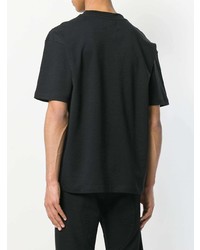 T-shirt girocollo stampata nera di Drôle De Monsieur