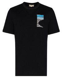 T-shirt girocollo stampata nera di Nounion