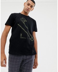 T-shirt girocollo stampata nera di Nudie Jeans
