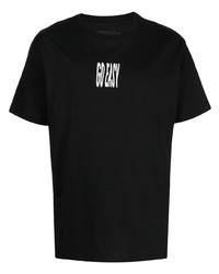 T-shirt girocollo stampata nera di Off Duty