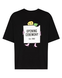 T-shirt girocollo stampata nera di Opening Ceremony