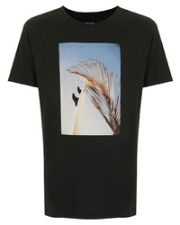 T-shirt girocollo stampata nera di OSKLEN