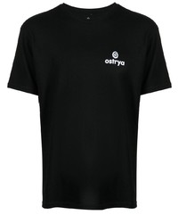 T-shirt girocollo stampata nera di Ostrya