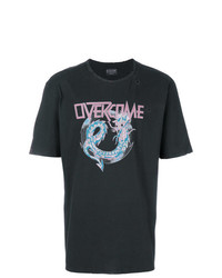T-shirt girocollo stampata nera di Overcome