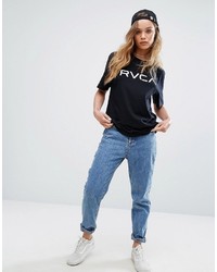 T-shirt girocollo stampata nera di RVCA