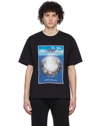 T-shirt girocollo stampata nera di PACO RABANNE