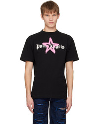 T-shirt girocollo stampata nera di Palm Angels