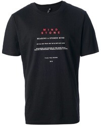 T-shirt girocollo stampata nera di PAM