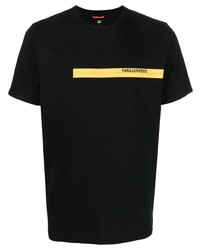 T-shirt girocollo stampata nera di Parajumpers