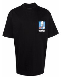 T-shirt girocollo stampata nera di PAS DE ME
