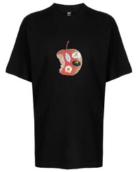 T-shirt girocollo stampata nera di PATTA
