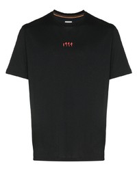 T-shirt girocollo stampata nera di Paul Smith