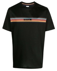T-shirt girocollo stampata nera di Paul Smith
