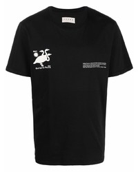 T-shirt girocollo stampata nera di Paura