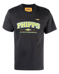 T-shirt girocollo stampata nera di Phipps