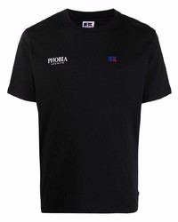 T-shirt girocollo stampata nera di PHOBIA