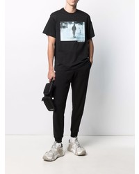 T-shirt girocollo stampata nera di Calvin Klein Jeans