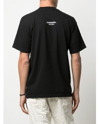 T-shirt girocollo stampata nera di DOMREBEL