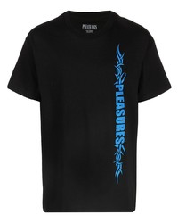 T-shirt girocollo stampata nera di Pleasures