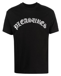 T-shirt girocollo stampata nera di Pleasures