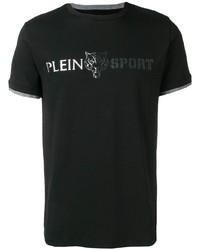 T-shirt girocollo stampata nera di Plein Sport