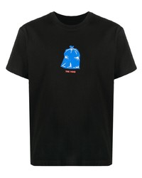 T-shirt girocollo stampata nera di Poggys Box
