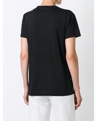 T-shirt girocollo stampata nera di Carven
