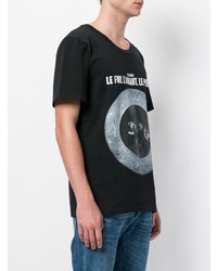 T-shirt girocollo stampata nera di Icosae