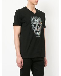 T-shirt girocollo stampata nera di Loveless