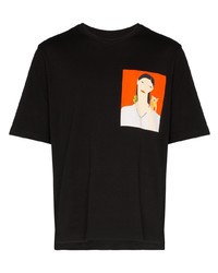 T-shirt girocollo stampata nera di Pronounce