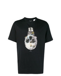 T-shirt girocollo stampata nera di Ps By Paul Smith