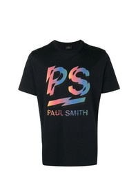 T-shirt girocollo stampata nera di Ps By Paul Smith