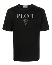 T-shirt girocollo stampata nera di PUCCI