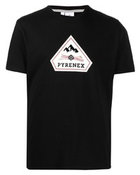 T-shirt girocollo stampata nera di Pyrenex