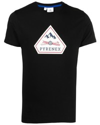 T-shirt girocollo stampata nera di Pyrenex