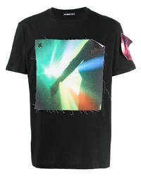 T-shirt girocollo stampata nera di Raf Simons