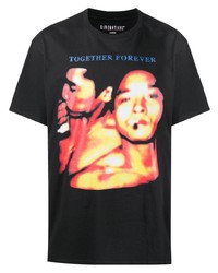 T-shirt girocollo stampata nera di Raw Emotions