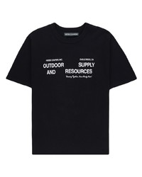 T-shirt girocollo stampata nera di Reese Cooper® 