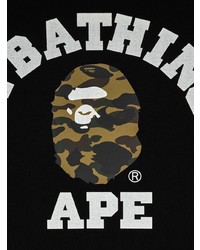 T-shirt girocollo stampata nera di A Bathing Ape