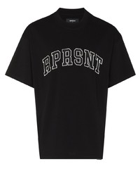 T-shirt girocollo stampata nera di Represent