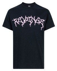 T-shirt girocollo stampata nera di Revenge