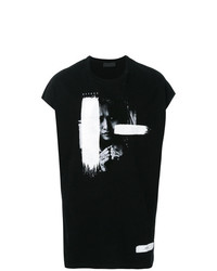 T-shirt girocollo stampata nera di RH45