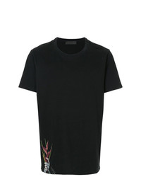 T-shirt girocollo stampata nera di RH45