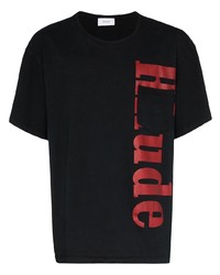 T-shirt girocollo stampata nera di Rhude